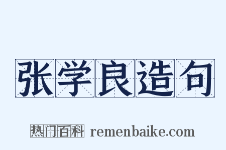 张学良造句是什么意思的图片